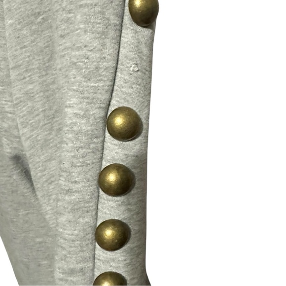 CYNTHIA ROWLEY Gray Women’s Jogger Pants with Side Stud Detail - Picture 7 of 8